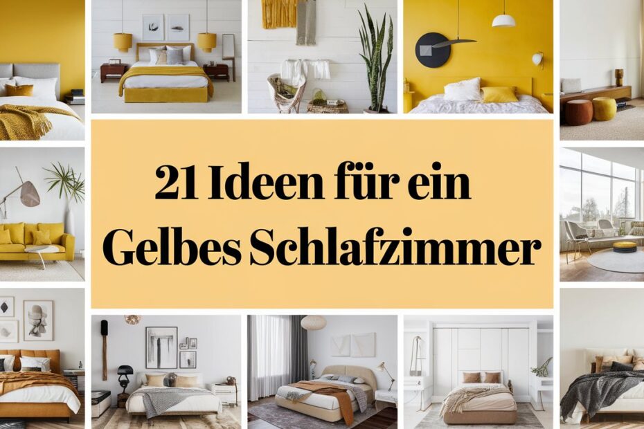 Ideen für ein gelbes Schlafzimmer