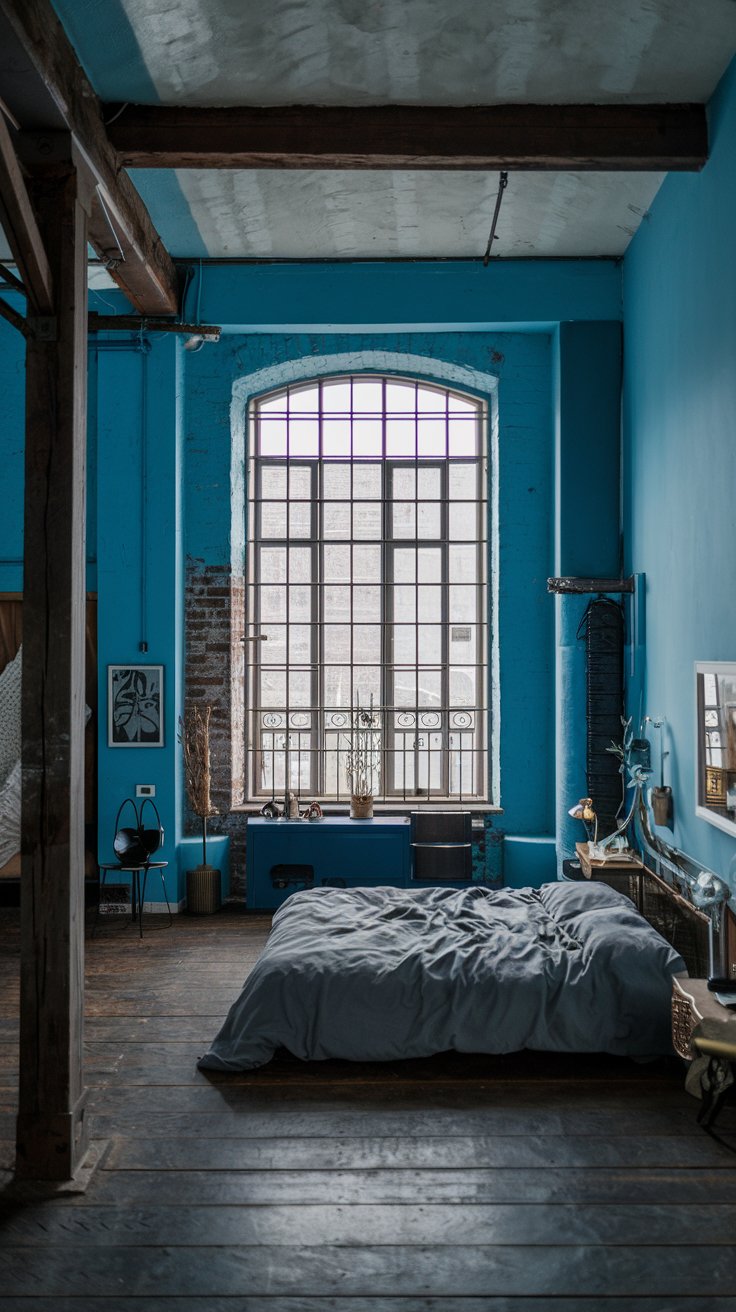 Industrial Chic mit Blau-Grau-Tönen